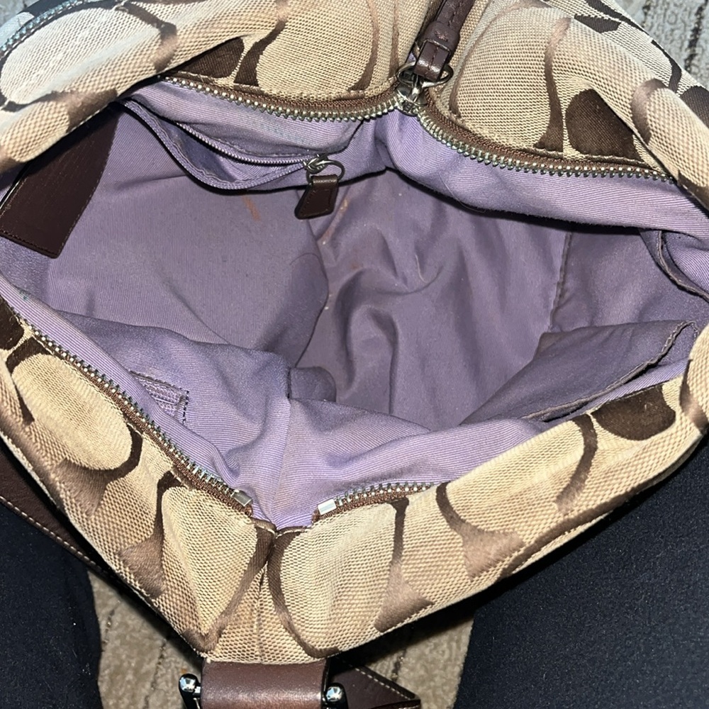 Coach brown monogram C vintage crossbody bag - Picture 5 of 6